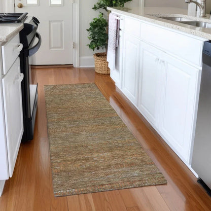 LOOMLAN Rugs Elenore Brown Washable Indoor-Outdoor Rug