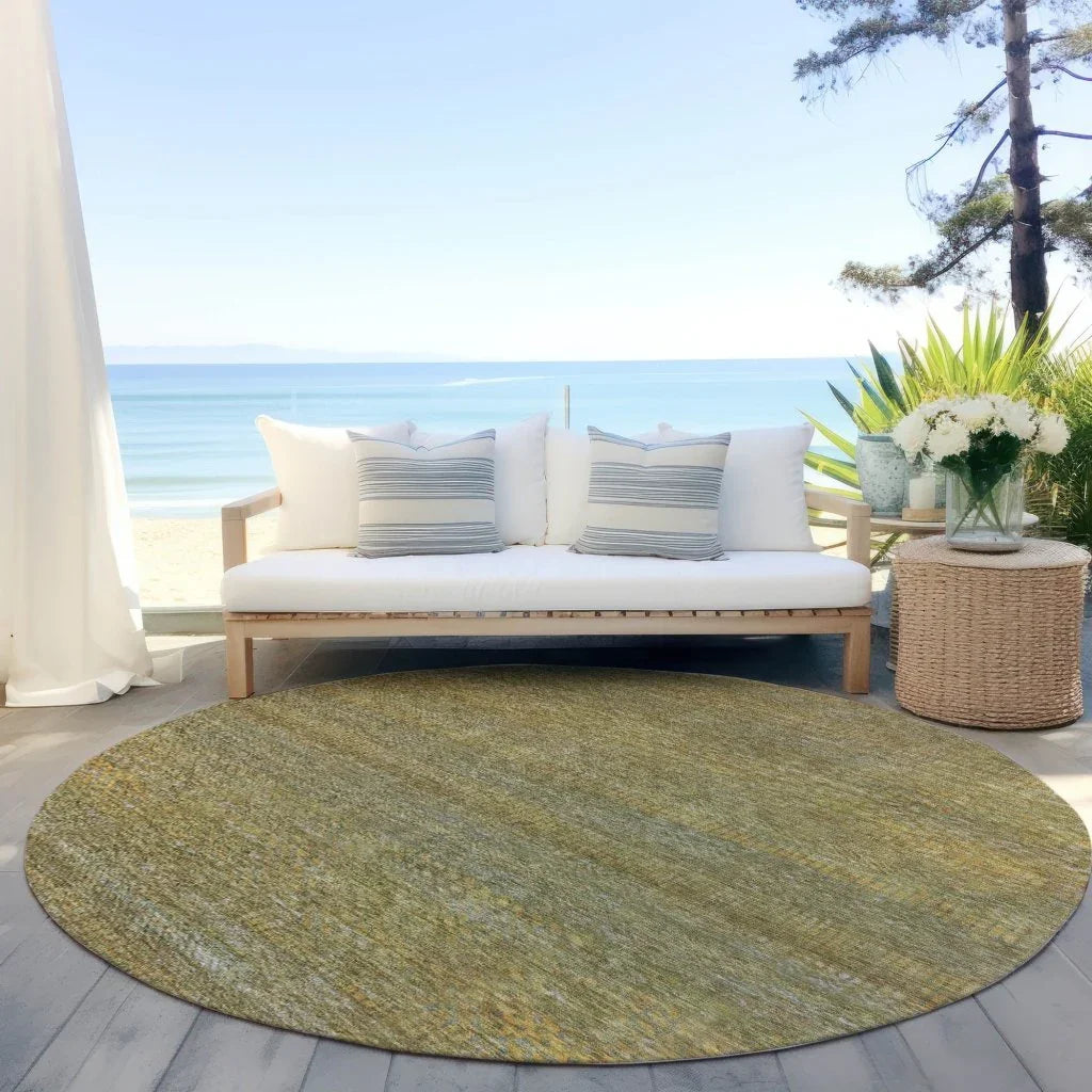 LOOMLAN Rugs Elenore Green Washable Indoor-Outdoor Rug