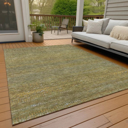 LOOMLAN Rugs Elenore Green Washable Indoor-Outdoor Rug