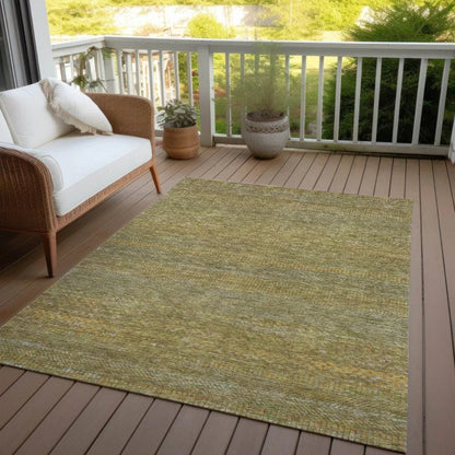 LOOMLAN Rugs Elenore Green Washable Indoor-Outdoor Rug