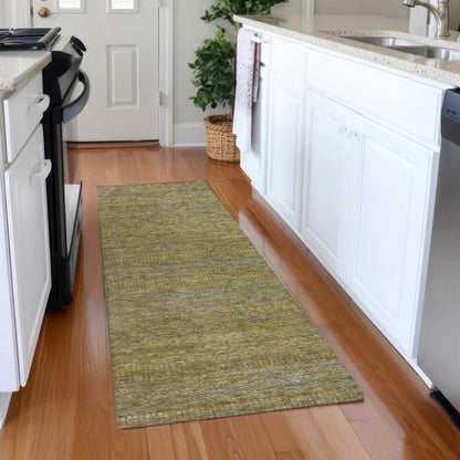 LOOMLAN Rugs Elenore Green Washable Indoor-Outdoor Rug