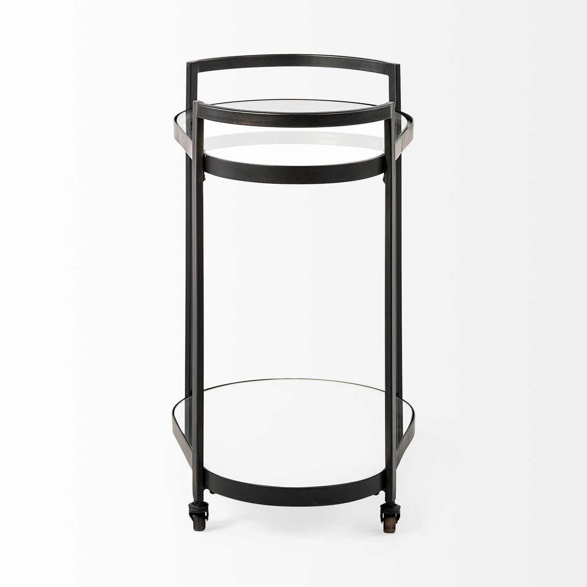 Mercana Eleonore Two-Tier Glass Shelves Bar Cart