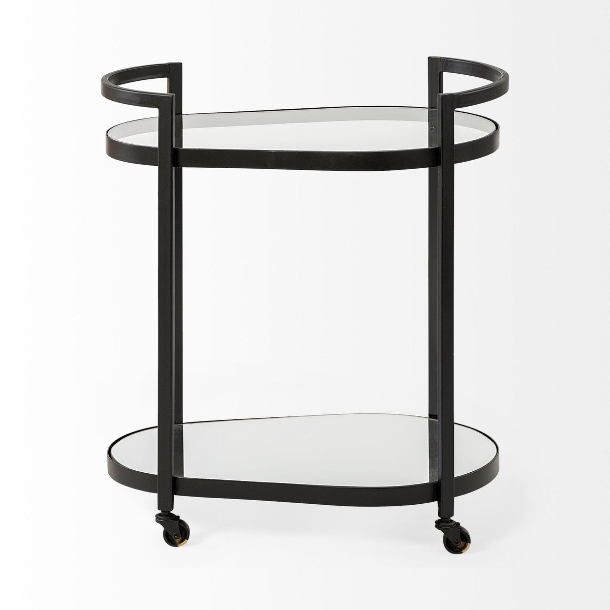 Mercana Eleonore Two-Tier Glass Shelves Bar Cart