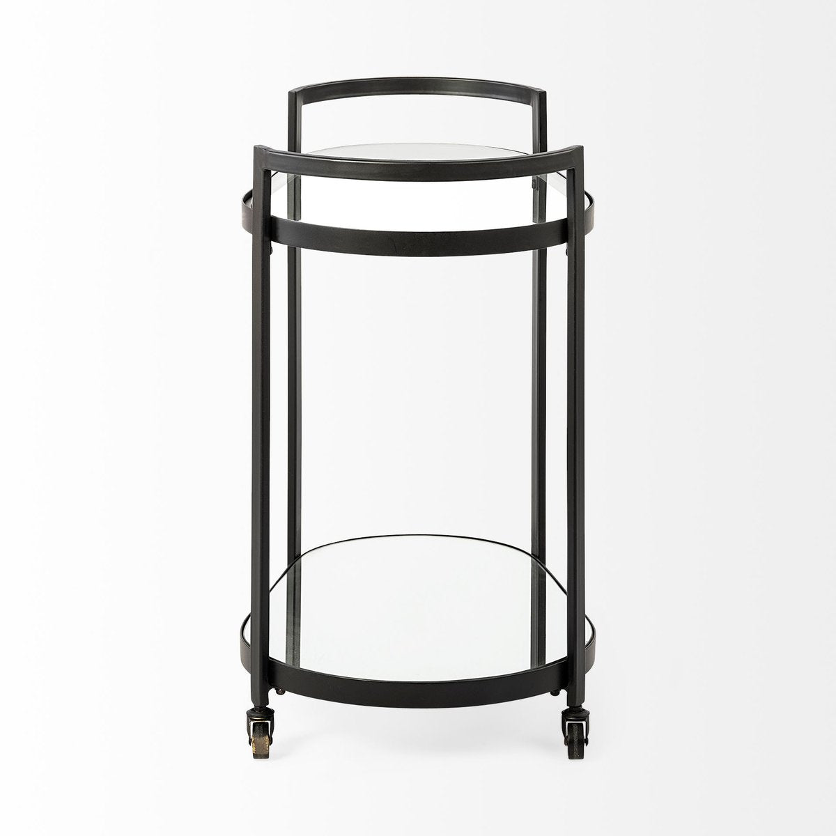 Mercana Eleonore Two-Tier Glass Shelves Bar Cart