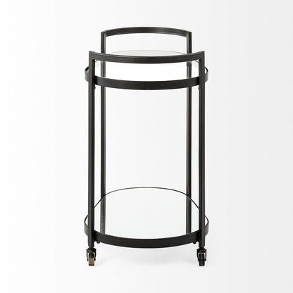 Mercana Eleonore Two-Tier Glass Shelves Bar Cart