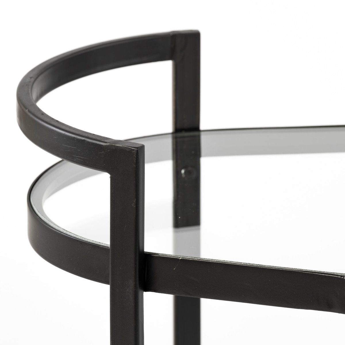 Mercana Eleonore Two-Tier Glass Shelves Bar Cart