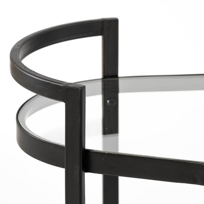 Mercana Eleonore Two-Tier Glass Shelves Bar Cart