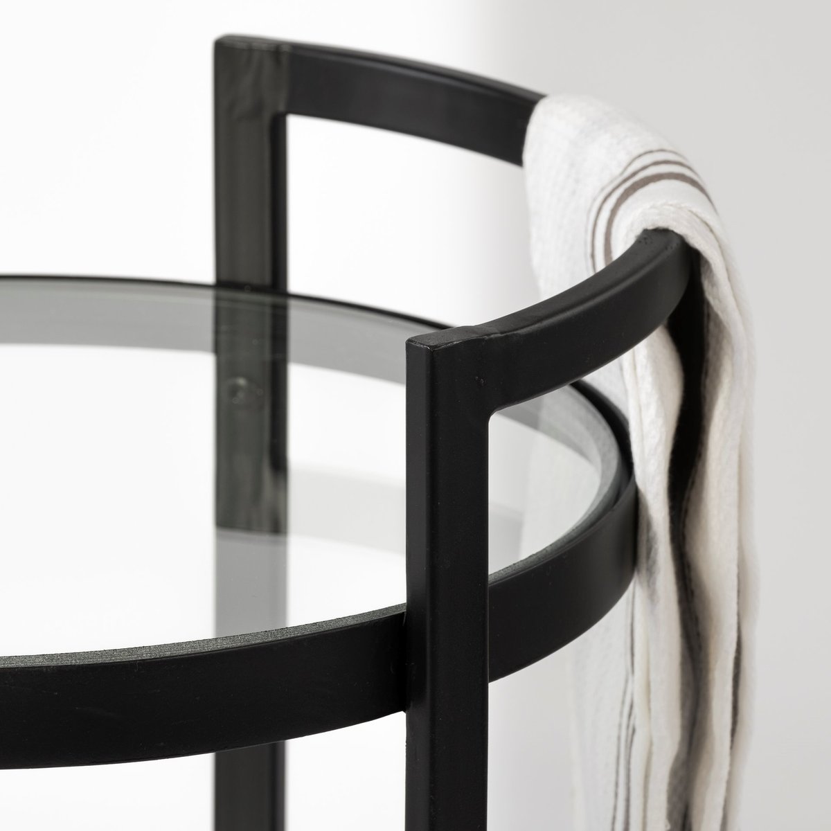 Mercana Eleonore Two-Tier Glass Shelves Bar Cart
