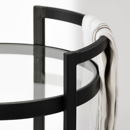 Mercana Eleonore Two-Tier Glass Shelves Bar Cart