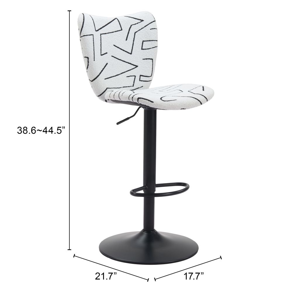 Zuo Modern Elevate Faux Leather Barstool 2PC