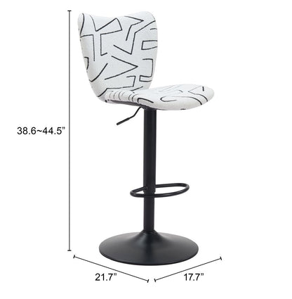 Zuo Modern Elevate Faux Leather Barstool 2PC