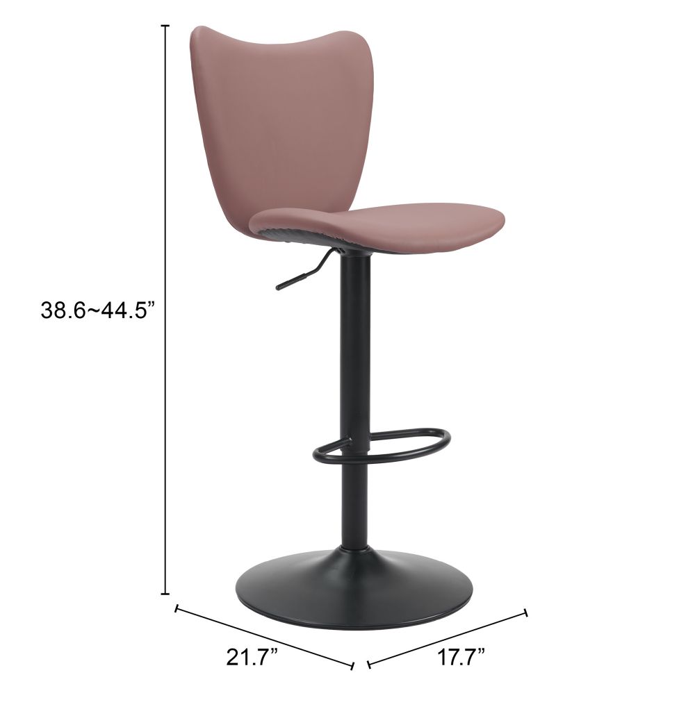 Zuo Modern Elevate Faux Leather Barstool 2PC