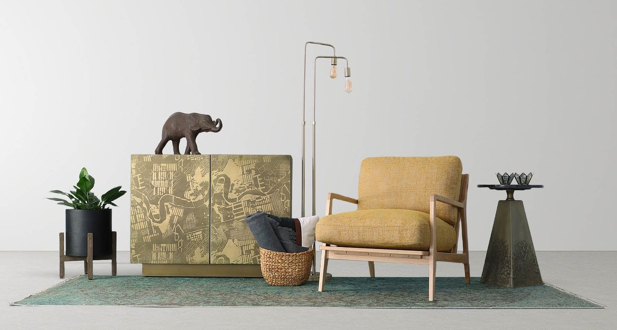 LH Home Elevate Iron Floor Lamp