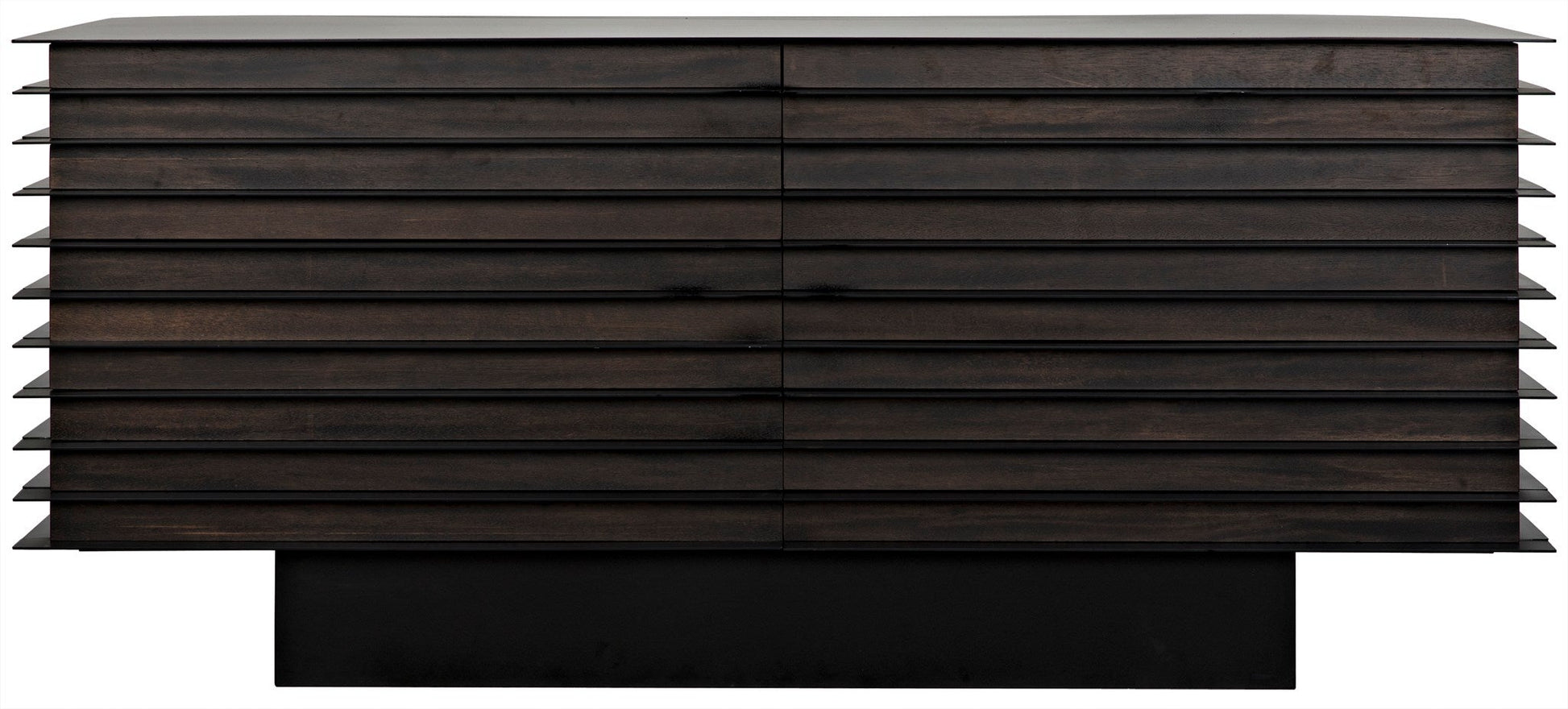 Elevation Sideboard, Ebony Walnut with Steel-Sideboards-Noir-Sideboards and Things