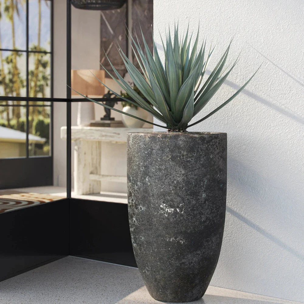 Elias Ceramic Textured Outdoor Planter