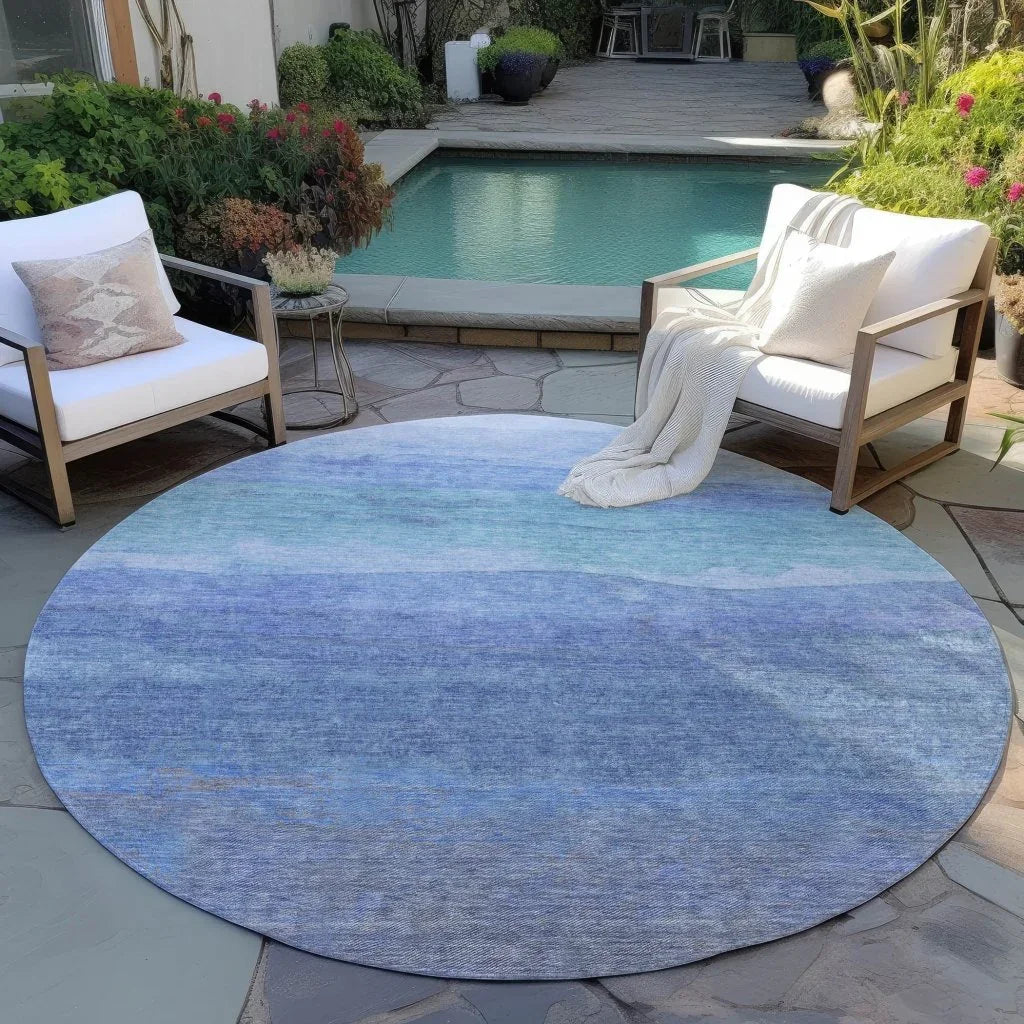 Elien Blue Washable Indoor - Outdoor Rug - LOOMLAN - LOOMLAN Rugs - Outdoor Rugs