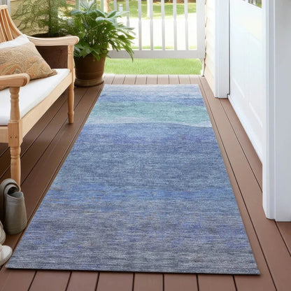 Elien Blue Washable Indoor - Outdoor Rug - LOOMLAN - LOOMLAN Rugs - Outdoor Rugs
