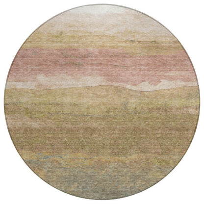 LOOMLAN Rugs Elien Brown Washable Indoor-Outdoor Rug