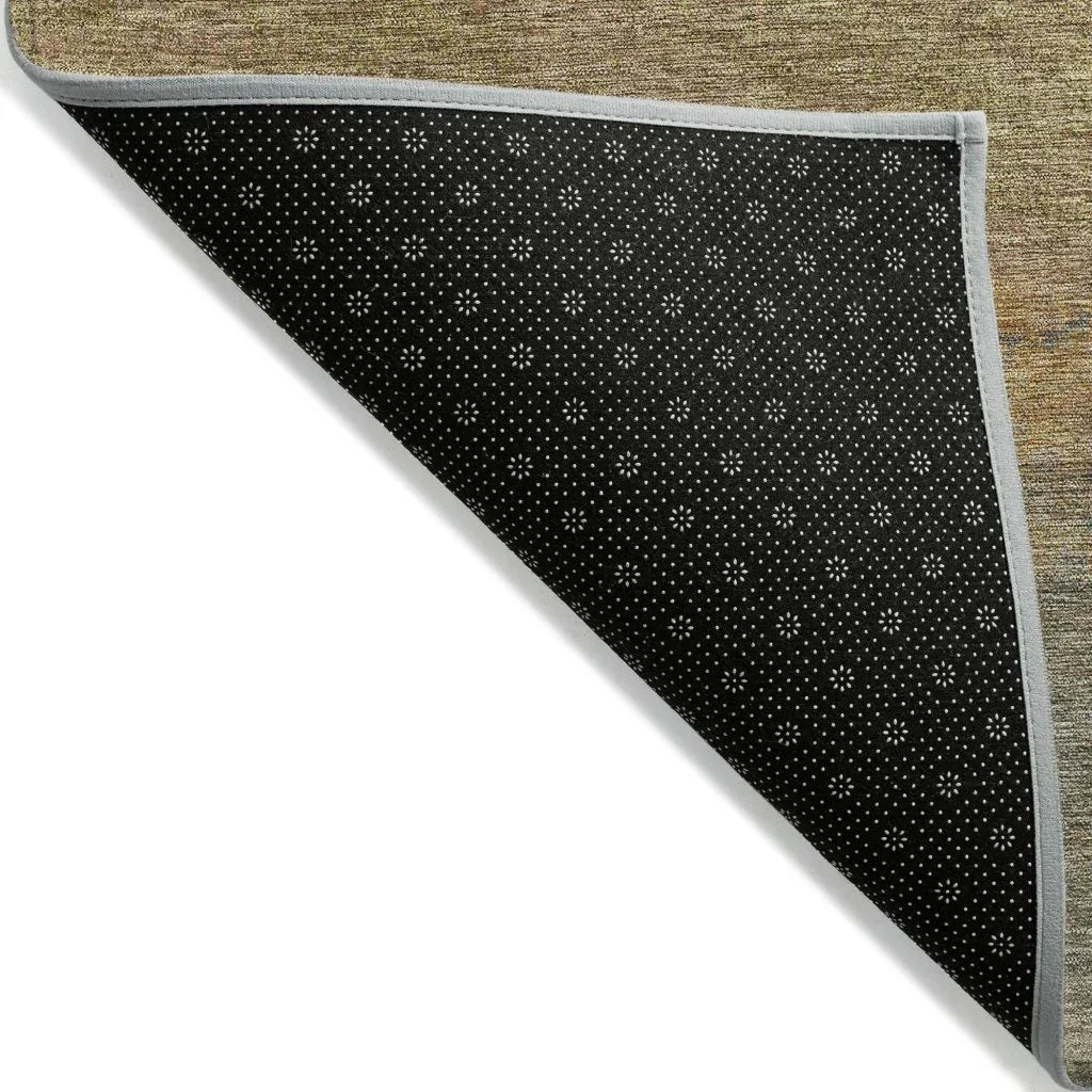 LOOMLAN Rugs Elien Brown Washable Indoor-Outdoor Rug