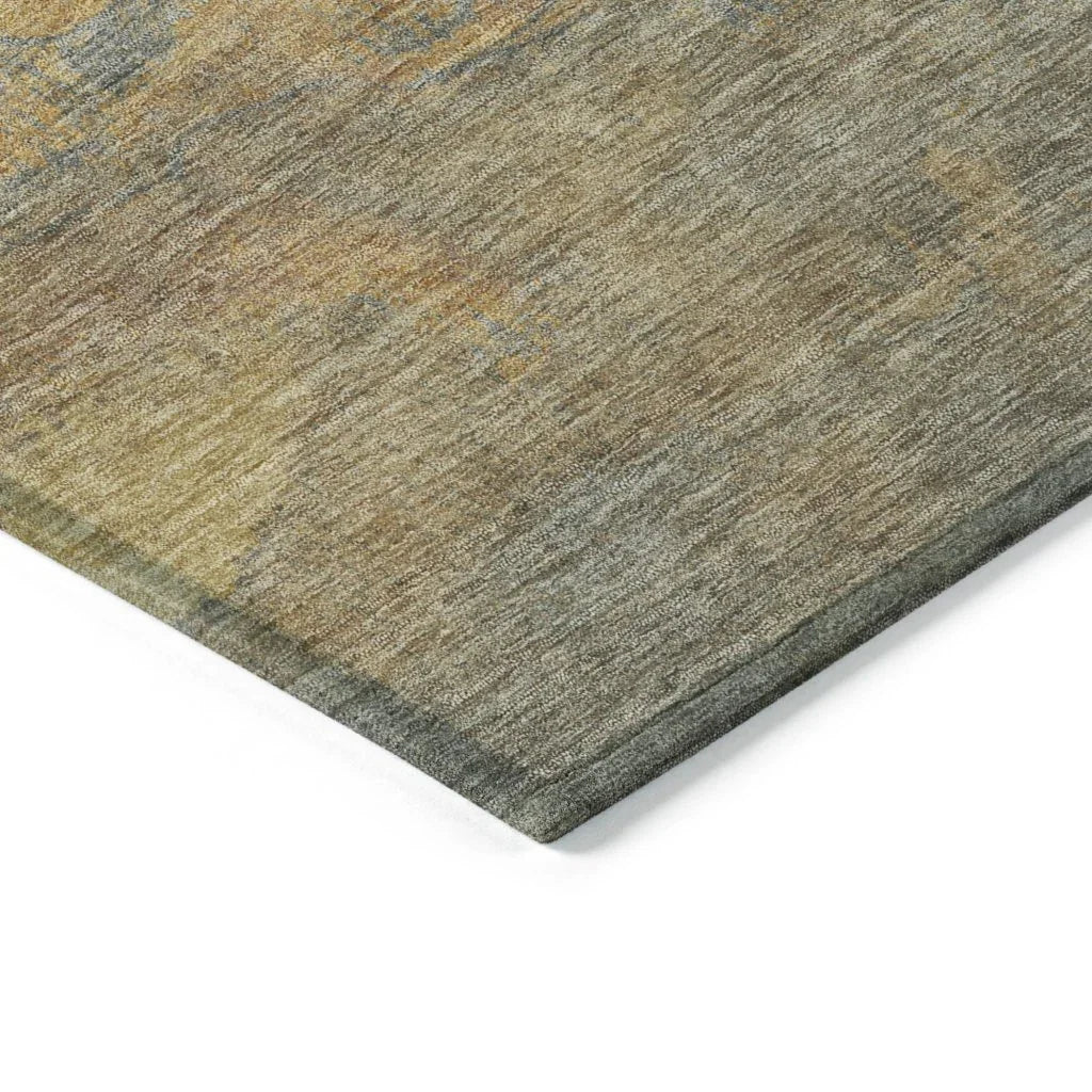 LOOMLAN Rugs Elien Brown Washable Indoor-Outdoor Rug