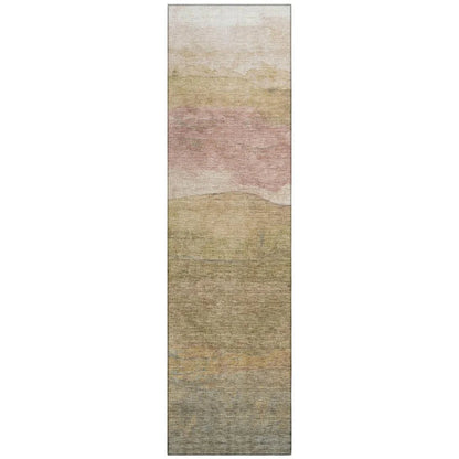 LOOMLAN Rugs Elien Brown Washable Indoor-Outdoor Rug