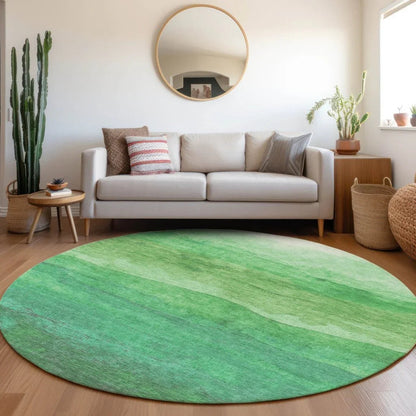 LOOMLAN Rugs Elien Green Washable Indoor-Outdoor Rug