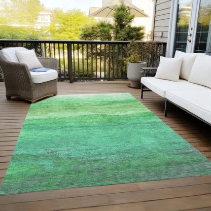 LOOMLAN Rugs Elien Green Washable Indoor-Outdoor Rug