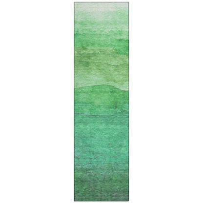 LOOMLAN Rugs Elien Green Washable Indoor-Outdoor Rug