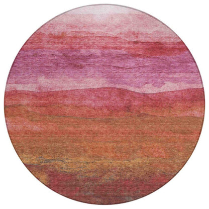 LOOMLAN Rugs Elien Pink Washable Indoor-Outdoor Rug