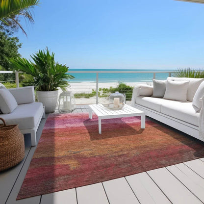 LOOMLAN Rugs Elien Pink Washable Indoor-Outdoor Rug
