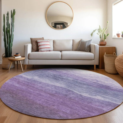 LOOMLAN Rugs Elien Purple Washable Indoor-Outdoor Rug