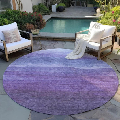 LOOMLAN Rugs Elien Purple Washable Indoor-Outdoor Rug