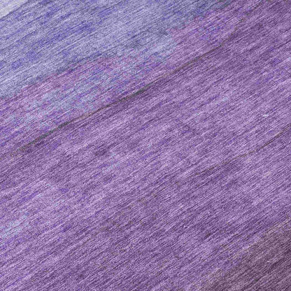 LOOMLAN Rugs Elien Purple Washable Indoor-Outdoor Rug