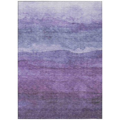 LOOMLAN Rugs Elien Purple Washable Indoor-Outdoor Rug