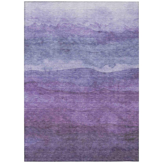 LOOMLAN Rugs Elien Purple Washable Indoor-Outdoor Rug