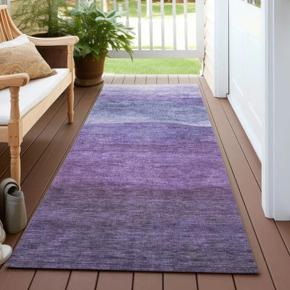LOOMLAN Rugs Elien Purple Washable Indoor-Outdoor Rug