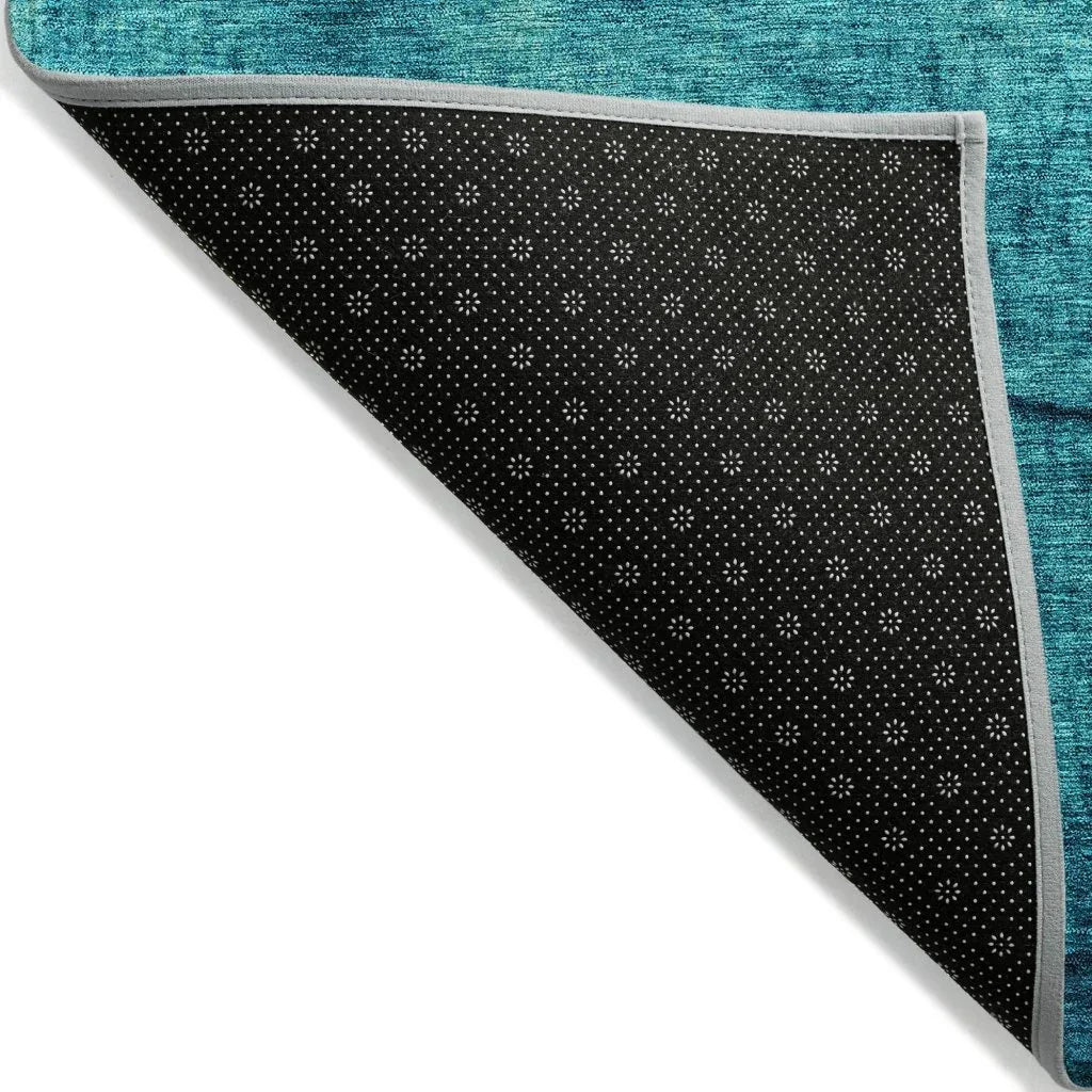 LOOMLAN Rugs Elien Teal Washable Indoor-Outdoor Rug