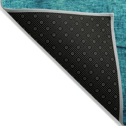 LOOMLAN Rugs Elien Teal Washable Indoor-Outdoor Rug