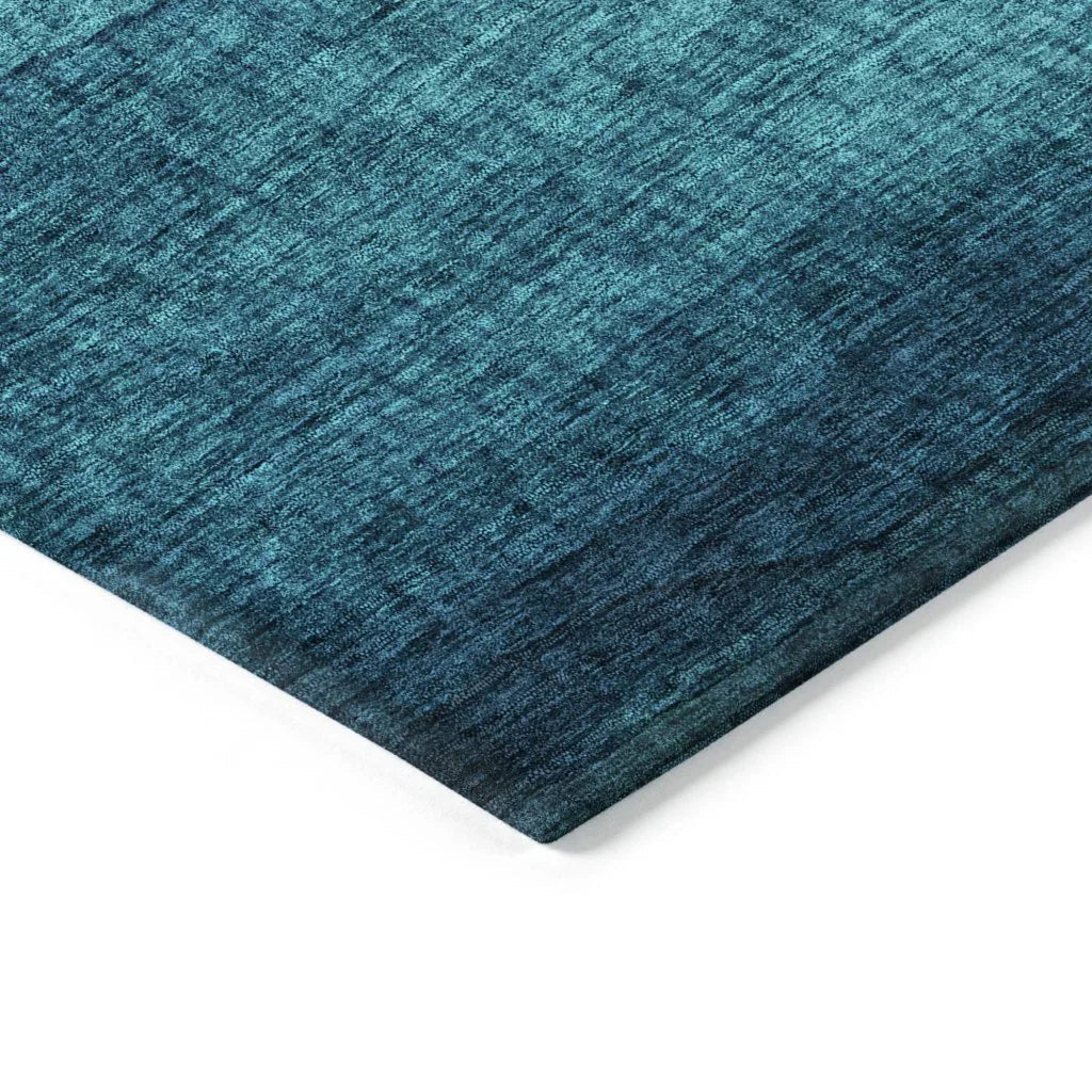 LOOMLAN Rugs Elien Teal Washable Indoor-Outdoor Rug