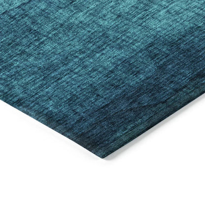 LOOMLAN Rugs Elien Teal Washable Indoor-Outdoor Rug