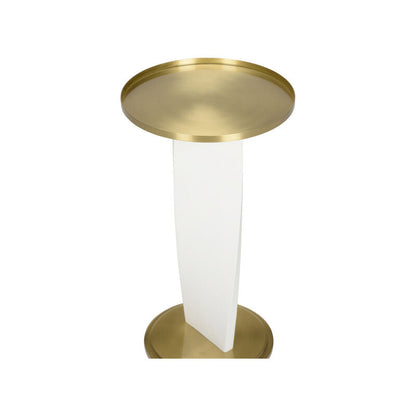 Wildwood Elin Brass Based Round Drinks Table