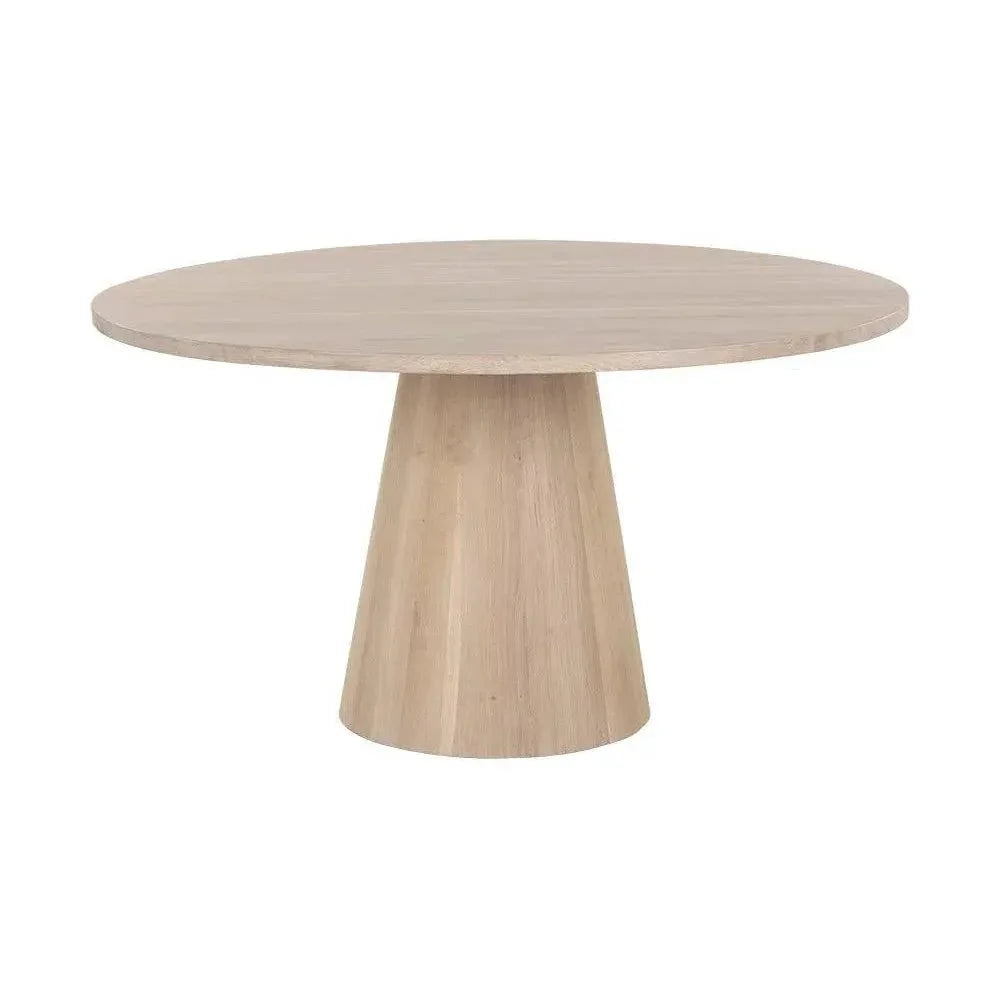 Elina Wooden Round Dining Table-Dining Tables-SUNPAN-Light Brown-LOOMLAN