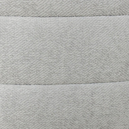 LH Home Elio White Fabric Storage Ottoman