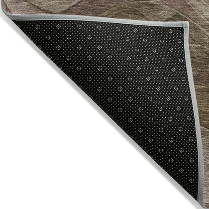 LOOMLAN Rugs Elion Brown Washable Indoor-Outdoor Rug
