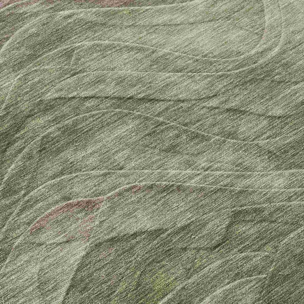 LOOMLAN Rugs Elion Green Washable Indoor-Outdoor Rug