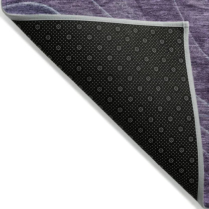 LOOMLAN Rugs Elion Purple Washable Indoor-Outdoor Rug