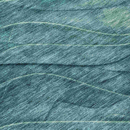 LOOMLAN Rugs Elion Teal Washable Indoor-Outdoor Rug