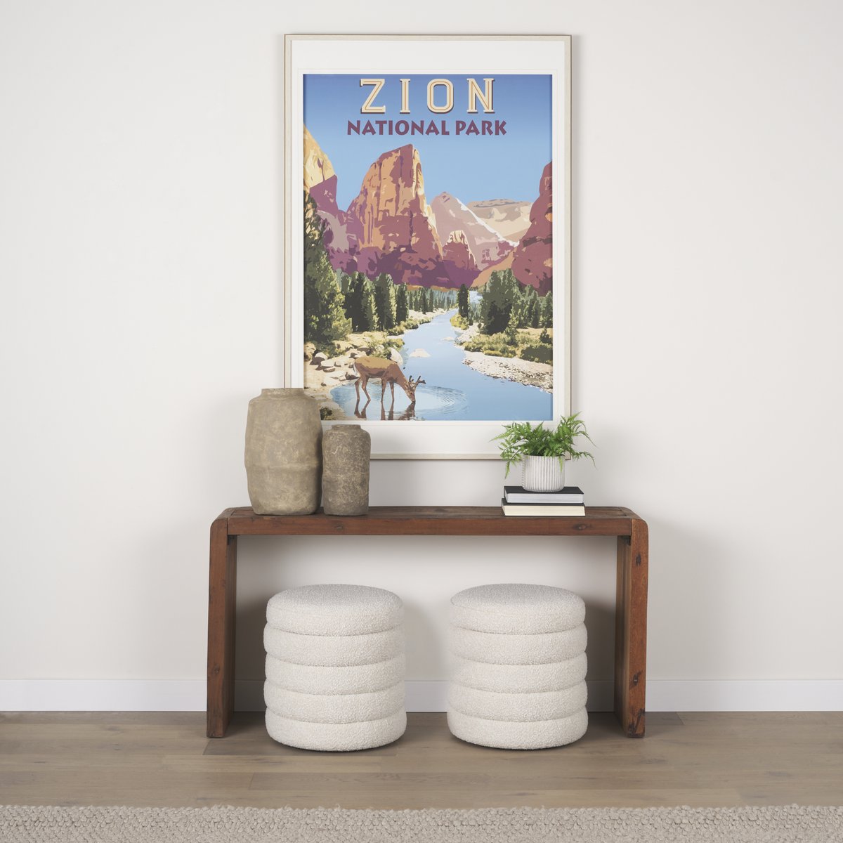 Mercana Elise Cream Boucle Storage Ottoman