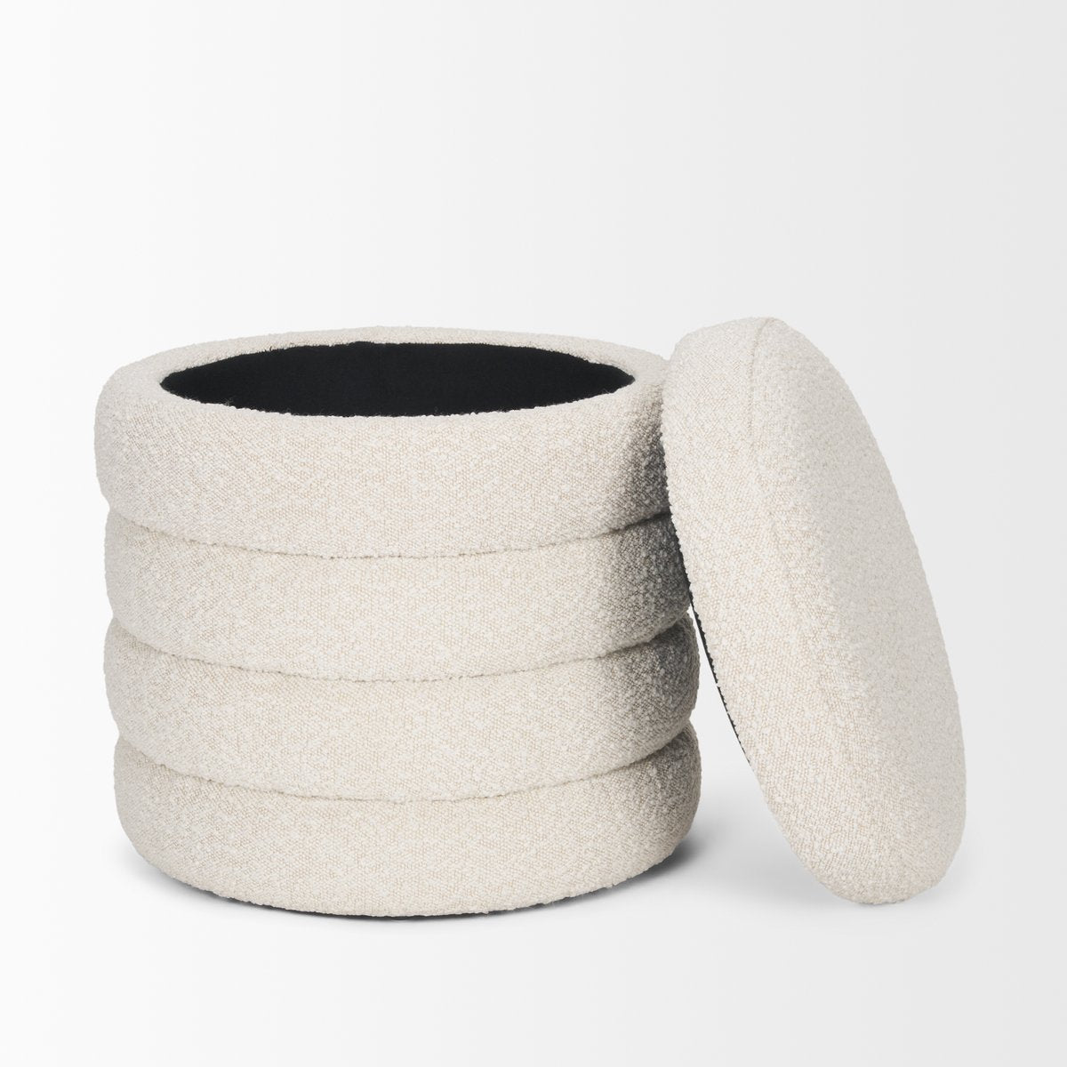 Mercana Elise Cream Boucle Storage Ottoman