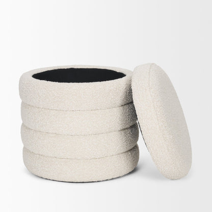 Mercana Elise Cream Boucle Storage Ottoman
